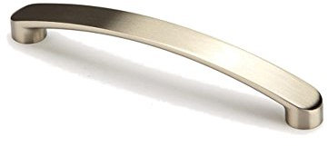 FITTINGSCO Brushed Nickel Flat Bow Kitchen & Bedroom Cabinet Door Handle 160mm