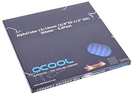 Alphacool 18414 Schlauch AlphaTube HF 13/10 (3/8 ID) - UV Blau 3m (9,8ft) Retailbox Wasserkühlung Schläuche
