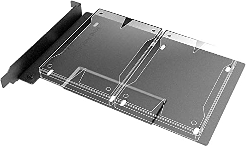 Akasa 2.5 SSD/HDD Mounting Bracket for PCIe/PCI slot | 2.5 Inch | Metal | AK-HDA-10BK
