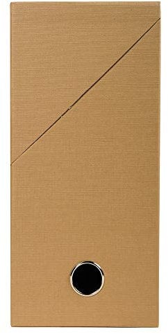 Exacompta - Réf. 89428E - 1 Boîte transfert en papier toilé - Dos 120 mm - Avec un œillet en métal - Pour format A4 - Dimensions 25,5 x 34 x 12 cm - Couleur havane - Livrée montée