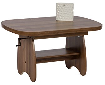 Hela Couchtisch Conny II | höhenverstellbar | Diverse Dekore | B/T/H 90x67x48-58cm (Zwetschge)