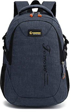TEIMOSE Y6086 15.6inch Laptop Bag Business Case Classic Daypack Bookbag Travel Backpack School Bag Rucksack (BLUE)