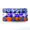 Bescon Unpainted Gemini 16MM Game Dice with Blank 6th Side, 3 Assorted Color Set of 18pcs, Two Tone Dice