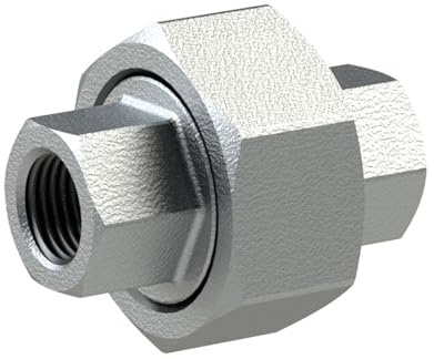 RIEGLER 113185-TFV 340-112 Verschraubung 340 IG/IG, Rp/Rp 1 1/2, schw. Temperguss feuerverz., 1Stk