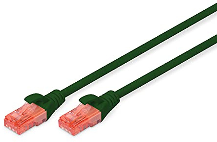 DIGITUS LAN Kabel Cat 6 - 2m - CCA Netzwerkkabel Mit RJ45 - U/UTP Ungeschirmt - Kompatibel zu Cat-6A & Cat-5e - Grün