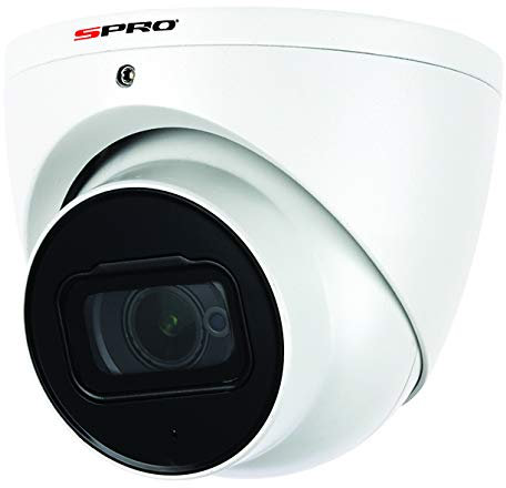 SPRO 4K (8MP) 2.8mm Starlight HDCVI CCTV Eyeball Camera 50m Smart IR Built-in Microphone IP66 – White