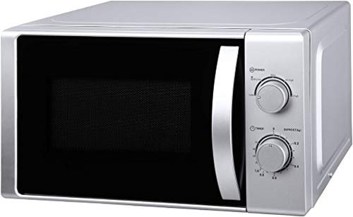 Nabo Mikrowelle MWU 2015 silber 20l Küchen-Kleingeräte unterbaufähig 700 Watt timer von 35 Minuten bis 00 Sekunden Glasdrehteller 25,5 cm