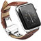 CoverKingz Bracelet en cuir compatible avec Apple Watch 42/44/45/49 mm – Bracelet en cuir pour Apple Watch Series Ultra/8/7/6/SE/5 – de rechange avec boucle déployante papillon – Marron clair