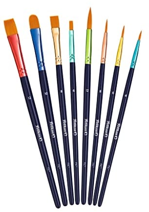 Pelikan Premium Schulpinsel-Set mit 4 Haar- und 4 Borsten-Pinseln, 8 Stück