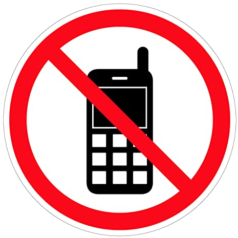 Aufkleber Verbotszeichen Handy/Smartphone verboten Schild Folie selbstklebend | Ø5-30cm Made in Germany, Größe: Ø5 cm