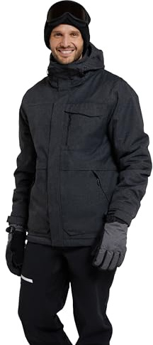 Mountain Warehouse Comet Herren-Skijacke - wasserdicht, warm, atmungsaktiv, verschweißte Nähte, Schneefang, Ski-Pass-Tasche - Ski-Bekleidung für Snowboard-Urlaub