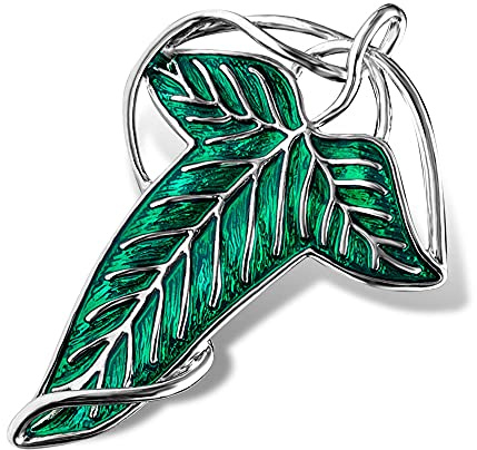 Bahamut Elegant Elven Green Tree Leaf Enamel Pins Brooch for Women Men,Lucky Jewellery Gifts (Green Leaf Brooch)