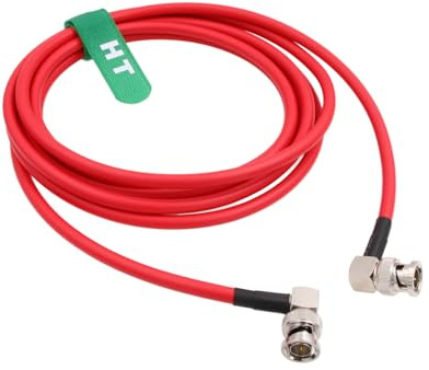 HangTon 12G 3G HD SDI Raw 4K 60fps Video Kabel Rechtwinklig BNC Canare LV-61S 75 ohm Koaxial Geschirmt für Sony Alexa DSMC2 Kamera Blackmagic SmallHD Atomos Monitor (3M, Rot)