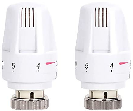 Temperature Control Valves Thermostatic Valve Head Automatic Standard Radiator Valves Replacement Fixed Head -2X(Head Only)