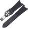 Wscebck Für PP Patek Philippe Silikon-Uhrenarmband 5711 5712g Nautilus Uhrenarmband spezielle Schnittstelle 25 mm x 13 mm Armband (Farbe: Schwarz-Silber-B, Größe: 25-13 mm)