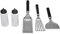 Weber 6776 Essential 5PC Griddle Tool Set, Silver