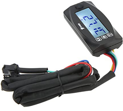 Einheitliche Digitalanzeige, Übertemperaturalarm, Wasserdicht, Einfache Installation, Motorrad-Temperaturanzeige DC12V für Motorräder (M12 * 1,5)