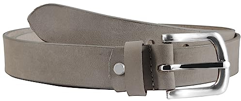 Leonardo Verrelli Damen-Gürtel Leder, verschiedene Farben, Business, kürzbar, Bundweite 75-125 cm 3100056-3100063 (Dunkelgrau, Bundweite: 75 cm - Gesamtlänge: 90 cm)