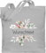 Baumwolltasche - Aufdruck selbst gestalten - Wunschtext I Geschenk personalisiert I Geschenk Weihnachten - Unisize - Hellgrau - einkaufstasche blumen stoffbeutel kindergarten personalisierte blume