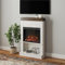 Ameriwood Home Mateo - Chimenea eléctrica con repisa y Estante Abierto, 76,2 cm, Roble Marfil