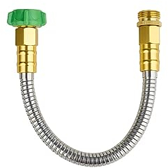SKYWARD Kurzer Gartenschlauch aus 304 Edelstahl, 304, mit Metallanschluss von Buchse auf Stecker, auslaufsicher, flexibler und leichter knickfreier Wasserschlauch, einfach zu bedienen und