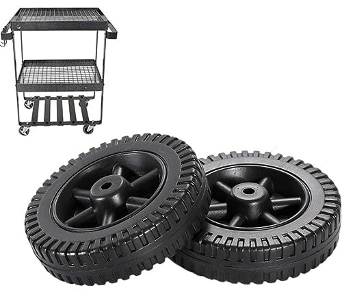 Faddare G206-0025-W1 15,2 cm Grillräder Ersatzteile mit Abdeckung, 2 Stück blasgeformte Grillräder 15,2 cm Ersatzteile, offener Warenkorb Ersatzteil (schwarz)