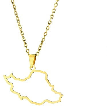 Cernomal Iran-Karte, Ethnische Flaggen-Halsketten – Klassische Hohle Patriotische Hip-Hop-Halskette, Für Damen Und Herren, Trend-Party, Schlüsselbeinkette, Geschenk, Modeschmuck