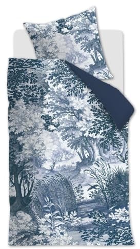 Beddinghouse Renforcé-Bettwäsche-Garnitur Paysage Farbe Blau Größe 155 x 220 cm + 1x 80 x 80 cm