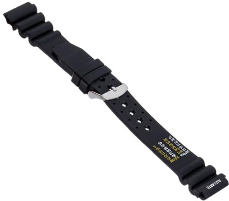 Kistanio Silikonarmband Taucherarmband mit Edelstahl Dornschließe Schwarz 22 MM