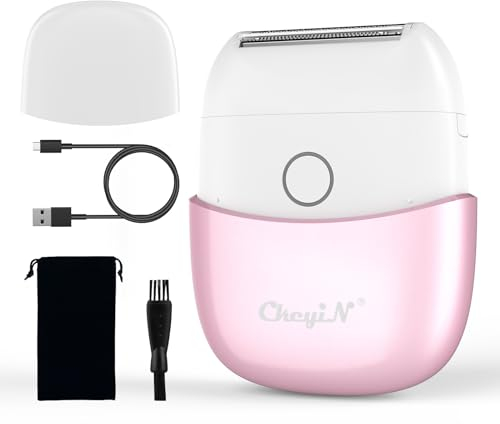 CkeyiN Damenrasierer, 3-in-1 Elektrisches Haarentfernungsgerät für Frauen, wiederaufladbar, wasserdicht, schmerzlos, Körperschneider für glatte Arme, Beine und Bikinizone