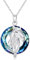 PARYFO Pferd Halskette 925 Sterling Silber mit blauem Kristall Pferd Anhänger Kette Tier Pferd Schmuck Geschenke für Frauen Teen Mädchen, Sterling Silber(Blau)