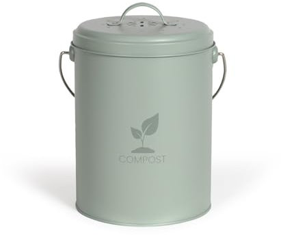 LIVOO - Seau à compost 6L MES154C - Ø18 cm, hauteur 23 cm, 6L, filtre en charbon de bois intégré
