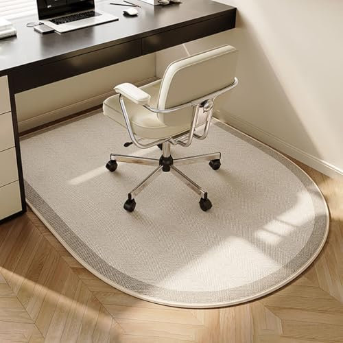 Soundproof Office Chair Mat for Low-Pile Carpet - Non-Slip Computer Gaming Floor Mat Under Desk - Yellow, 47.2x23.6