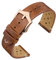 ANNEFIT Vintage Leder Uhrenarmband, Schnellverschluss Ersatzband 20mm mit Roségold Schnalle für Herren Damen (Hellbraun)