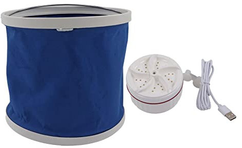 Lavadora de Cubo Plegable Portátil Mini 9L de Gran Capacidad USB Fuente de Alimentación Lavadora para Ropa Interior de Lencería, Lavado Separado, Potente Impulsado por Motor,