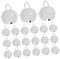EXCEART 50 Pz mini campanellini mini campane alla rinfusa campane di natale fai da te mini campanello xmas tree alberelli natalizi mini campanelli in metallo campanellini metallici bianca