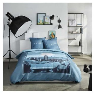 Today Parure de lit 2 Personnes 220x240cm + 2 taies oreillers 63x63 cm imprimée Java 1,5