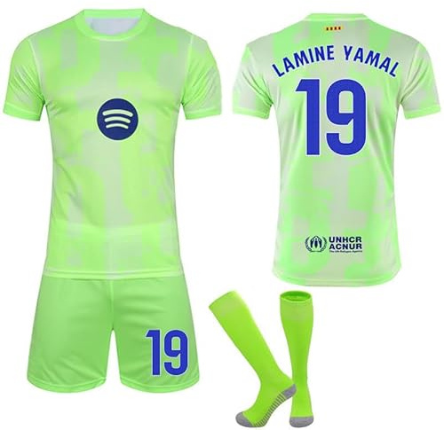 New AD Home / Away Barcelona Trikot #9 Lewandowski #19 Lamine Yamal Trikot Kinder Classic Red Blue Color Green Black 24/25 Football Jerseys Kids Boys Soccer Sport T Shirt Shorts Socks Tracksuit