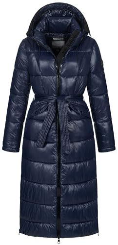 Geographical Norway Winter Jacke Parka Steppjacke Steppmantel Wintermantel Lange Mantel 126 cm lang sehr warm gesteppt, Farbe:Navy, Größe:XL (42)