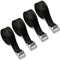 SYEYCW 4 Pièces Noir Sangles d'Arrimage, 1M x 20mm Sangle à Cliquet, Sangle d'Arrimage avec Boucle en Alliage de Zinc, pour Moto, Voiture, Bagages, Porte Velo, Déménagement Puissance de Traction