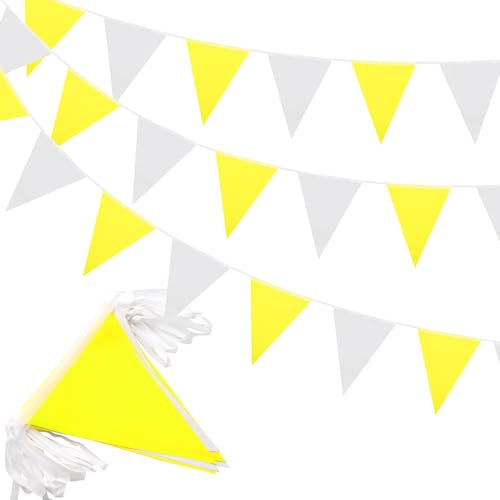 Wimpelkette aus wasserdichtem Stoff, für Garten, Outdoor, Party, Geburtstag, Dekoration, 20 m, 52 Stück