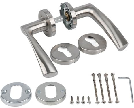 Edelstahl-Spaltschloss, Innentürschloss, geräuschloses Schloss, Schlafzimmer, Badezimmer, Küche, Holztür, Türgriff, mechanisches Griffschloss