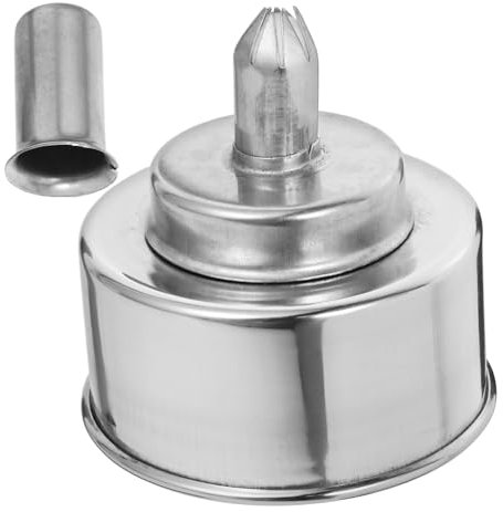 FUNOMOCYA Alkohollampenlabor Tragbare Alkoholbrennerlampe Alkoholheizlampe Mini-Alkohollampe Spiritusbrenner aus Edelstahl Brenner mit Docht Alkohollampe aus Edelstahl Rostfreier Stahl