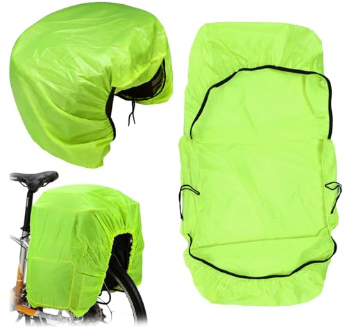 Jiavlyx Regenschutz Für Fahrradtasche, Maximale Größe 126cm * 66cm Fahrrad Tasche Regendicht Schutzhülle, Fahrradkorb Abdeckung mit Reflexstreifen, Regenhülle für Regenüberzug