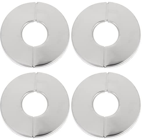 PartyKindom 4 Stück Rosette Abdeckungen Dekorative Sanitär Platten für Wasserrohre Selbstklebend Hitzebeständig für Heizkörper Wasserhähne und Eckventile