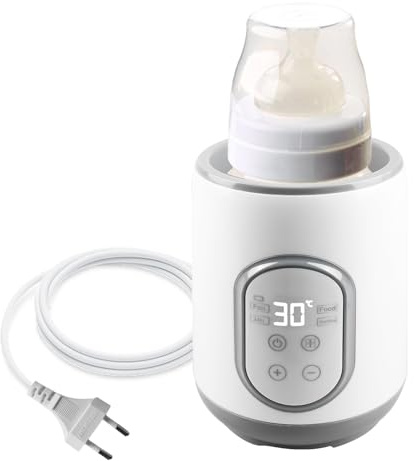 Flaschenwärmer Baby, Elektrischer Fläschchenwärmer für Flaschen Babynahrung Sterilisator, Babyflaschen Wärmer Genaue Temperaturkontrolle Milchwärmer mit Auftauen Sterilisieren Warmhalten