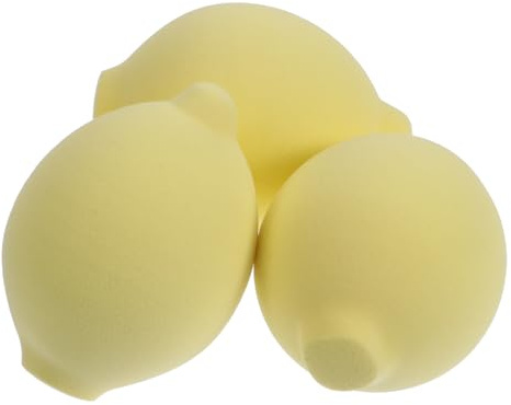 LIFKOME 3 Stück-Pack Kosmetikschwamm Make Up Ei aus Hydrophilem Polyurethan Fruchtförmig Nass und Trocken für Foundation Puder