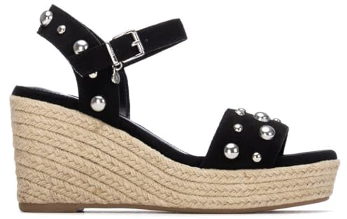 XTI - Sandalen Damen Schwarz - Bequeme und vielseitige Schuhe - Casual Mode - Modell 14545402 (Größe 37)