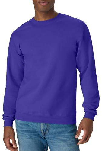 Hanes ComfortBlend® EcoSmart® Men's Sweatshirt Purple Purple (S US (Chest 34-36)