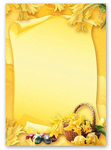 50 Blatt Briefpapier Osterpapier, Ostermotiv OSTERFEST - DIN A4 Format